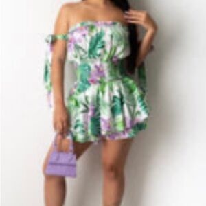 Floral Off-Shoulder Romper